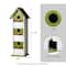 Glitzhome® 18" Distressed Wood Cottage with Shutter Texture Birdhouse